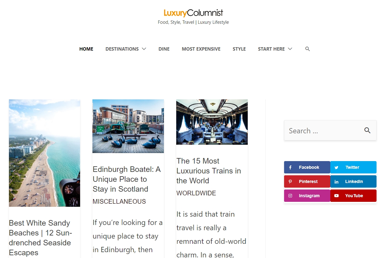 luxury travel blogs