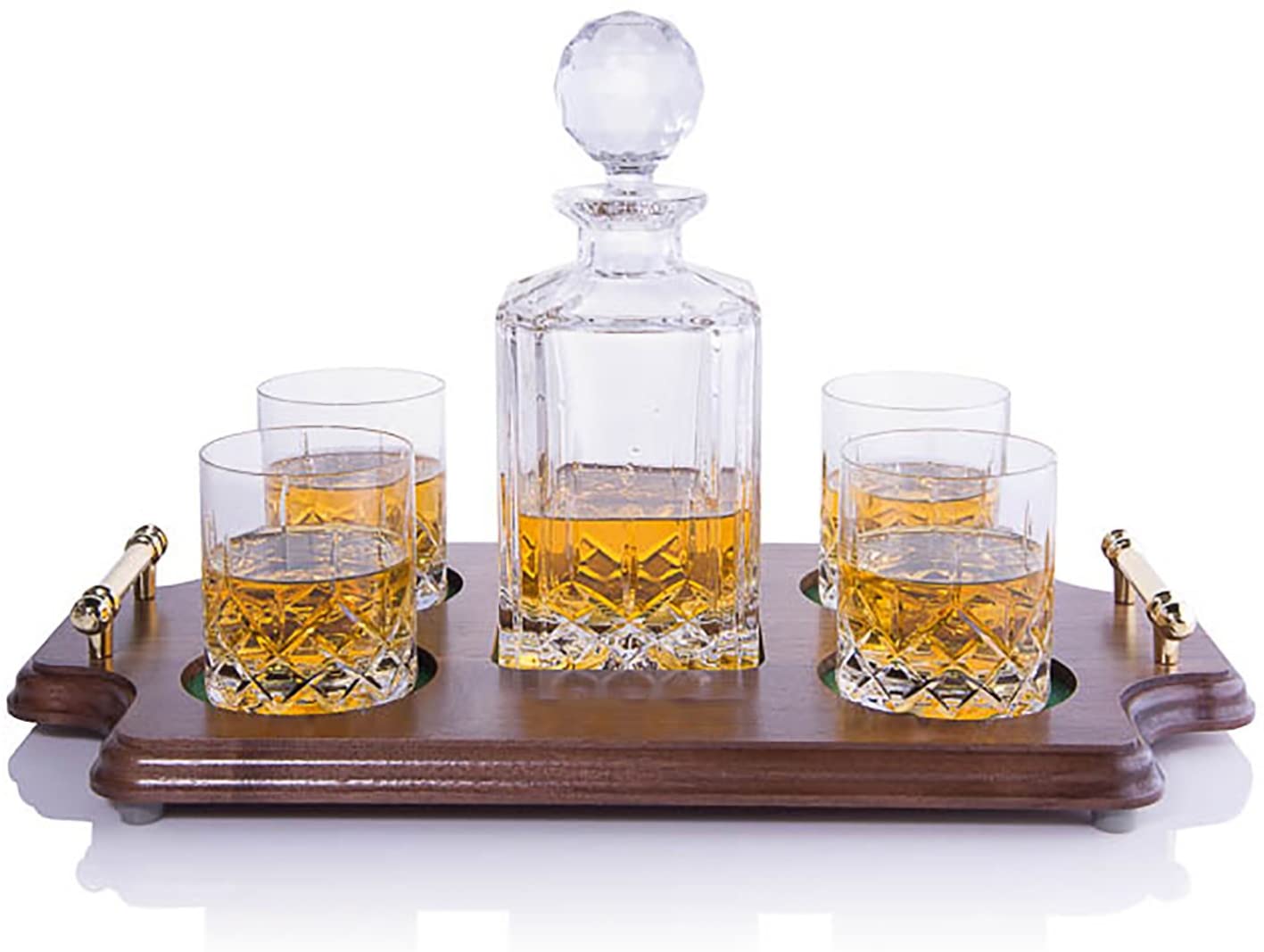 Ravenscroft Crystal Buckingham Decanter - Wood Tray Set-Free