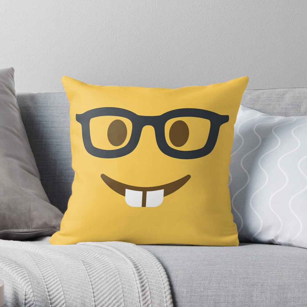 Nerd best sale emoji pillow